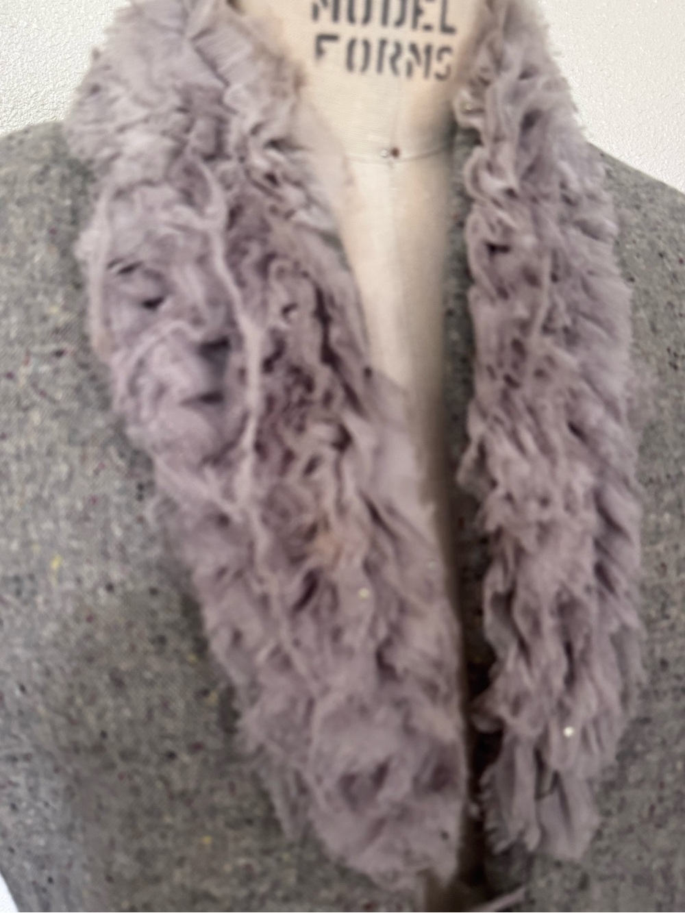 Rebecca Taylor Grey Tweed Jacket with Pale Pink Label